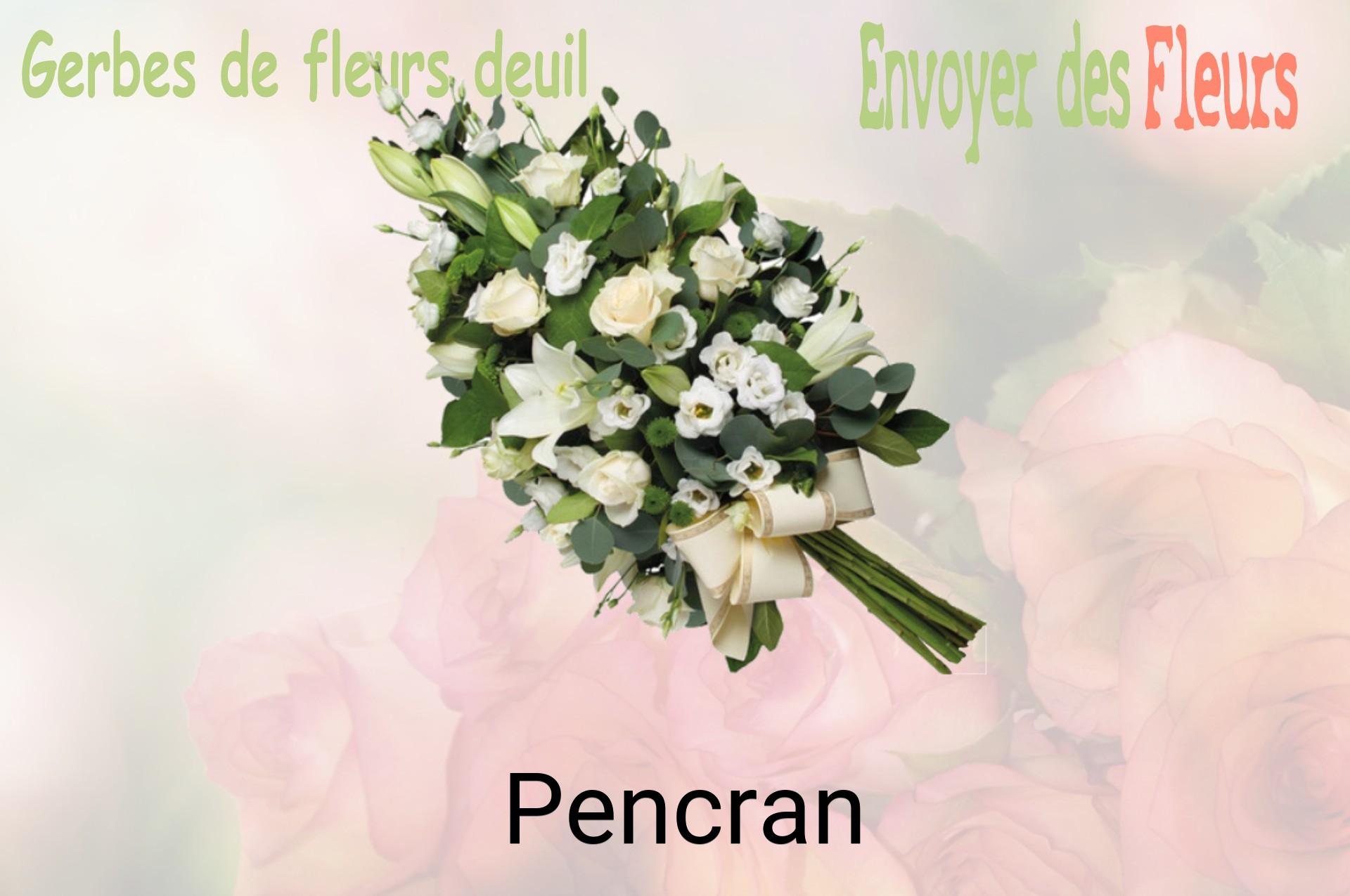 Gerbe de fleurs de deuil livrée à Pencran